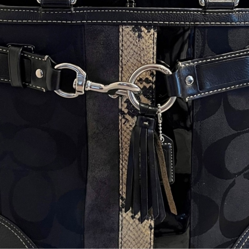 Coach Hampton Python Handbag - Picture 4 of 14